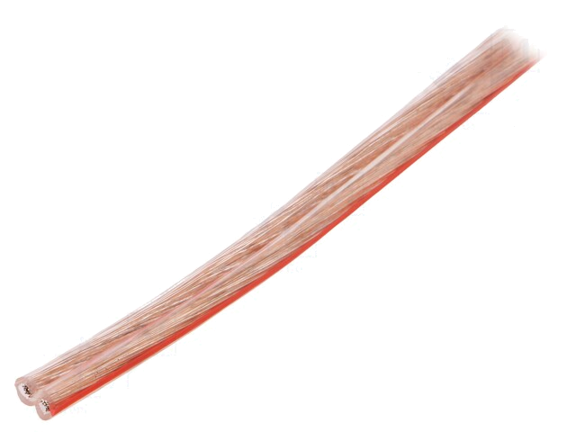 Leiding: voor luidsprekers; koord; CCA; transparant; PVC; 0÷65°C Leiding: voor luidsprekers; koord; CCA; transparant; PVC; 0÷65°C